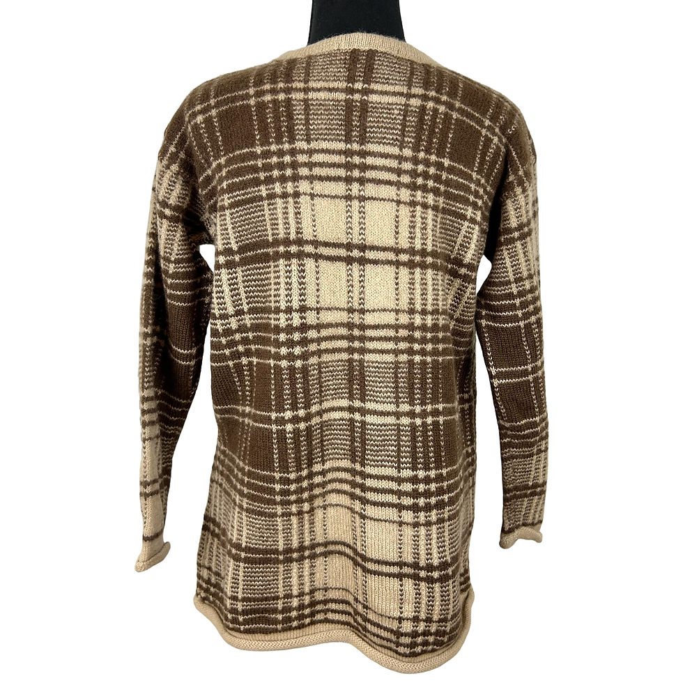 Thumbnail: Vintage 90s Jones New York Pure Wool Plaid Pullover Sweater