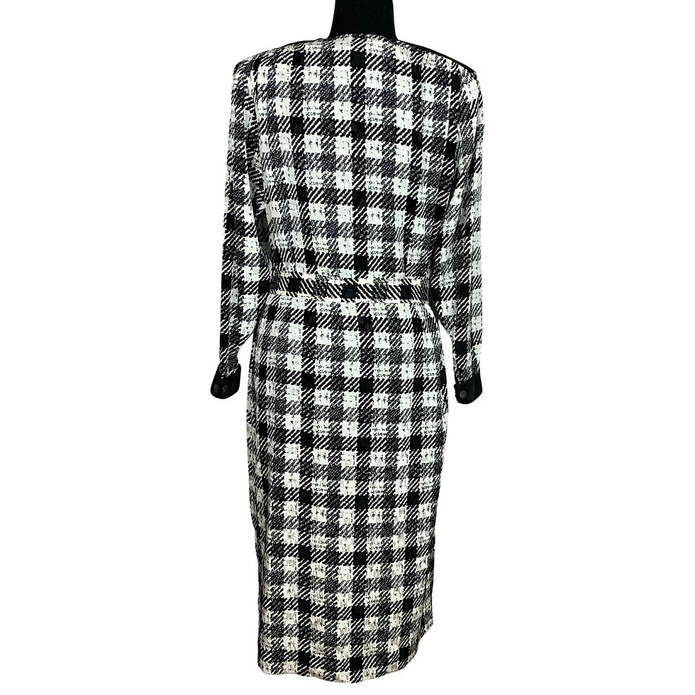 Thumbnail: Vintage 80s D’Allaird’s Shepherd's Check Midi Shirt Dress