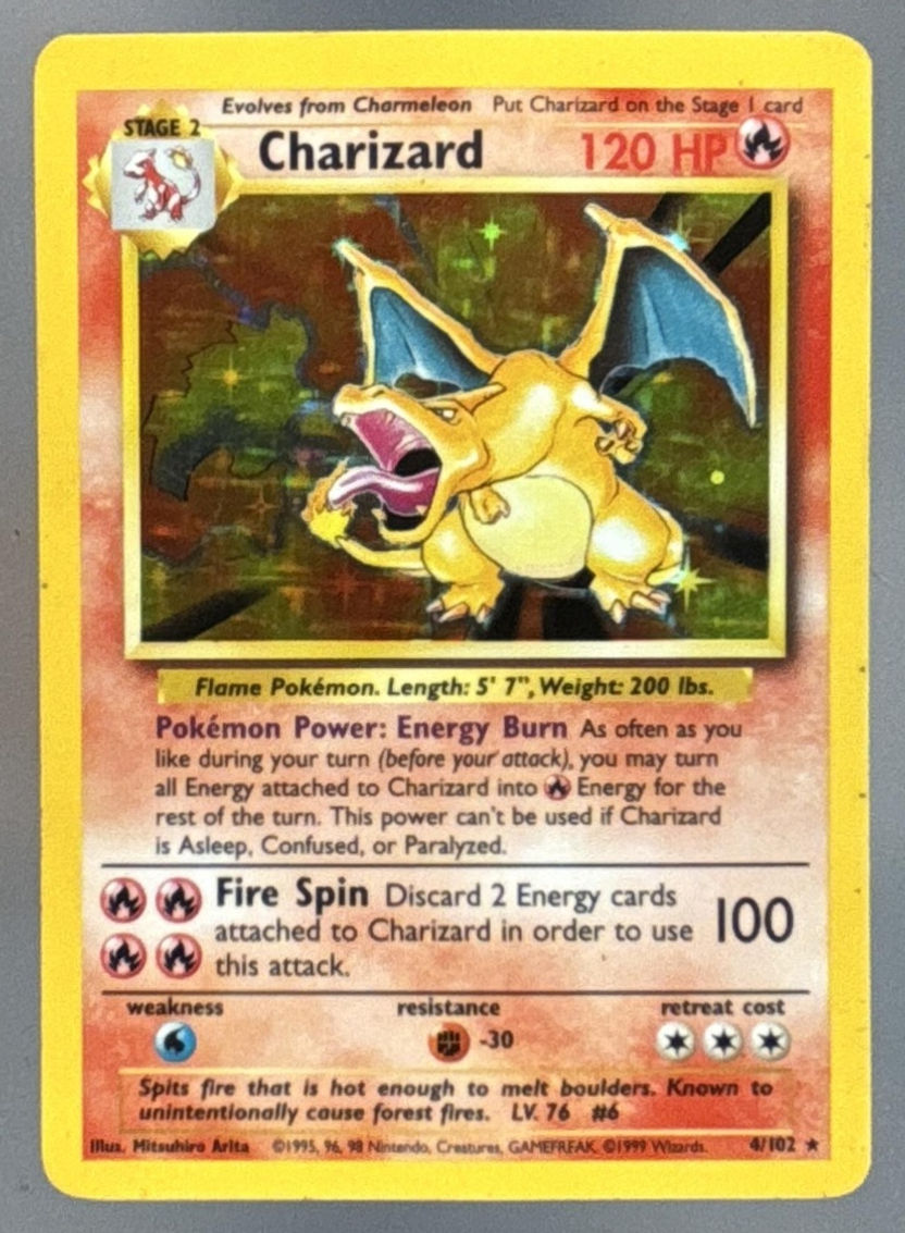 1999 Pokemon Gaming Unlimited Charizard Set #4/102 Rare Holo MP