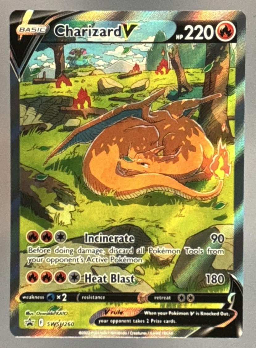 Pokemon Gaming Sword & Shield Black Star Promos Charizard V #SWSH260 2022