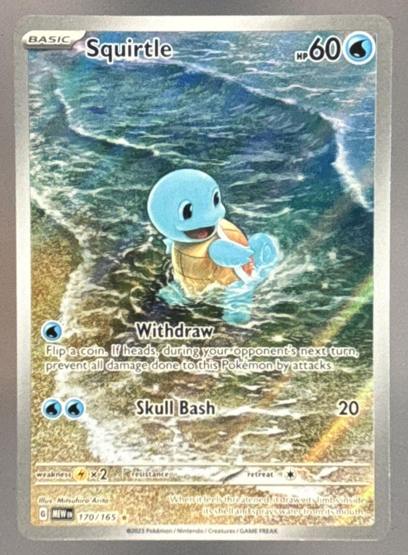 2023 Pokemon Gaming SV 151 Squirtle #170/165 Illustration Rare