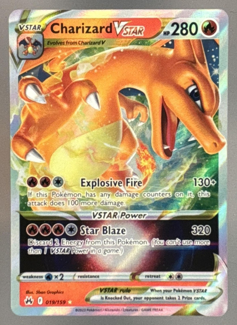 2023 Pokemon Gaming Sword & Shield Crown Zenith Charizard VSTAR #019/159