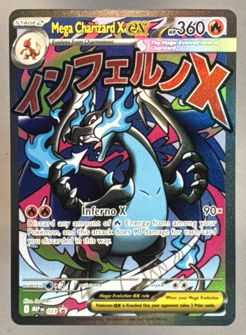 2025 Pokemon Gaming MEP Black Star Promos Mega Charizard X ex #023
