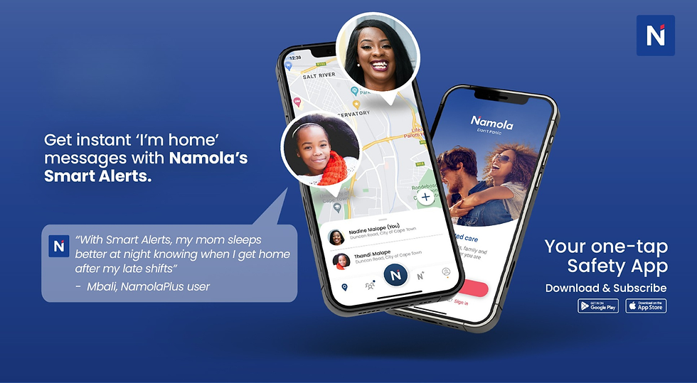 Eye-level view of a smartphone screen showing a live family location map