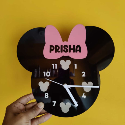 Personalized Wall Clock - Mickey Minnie Mouse Theme
