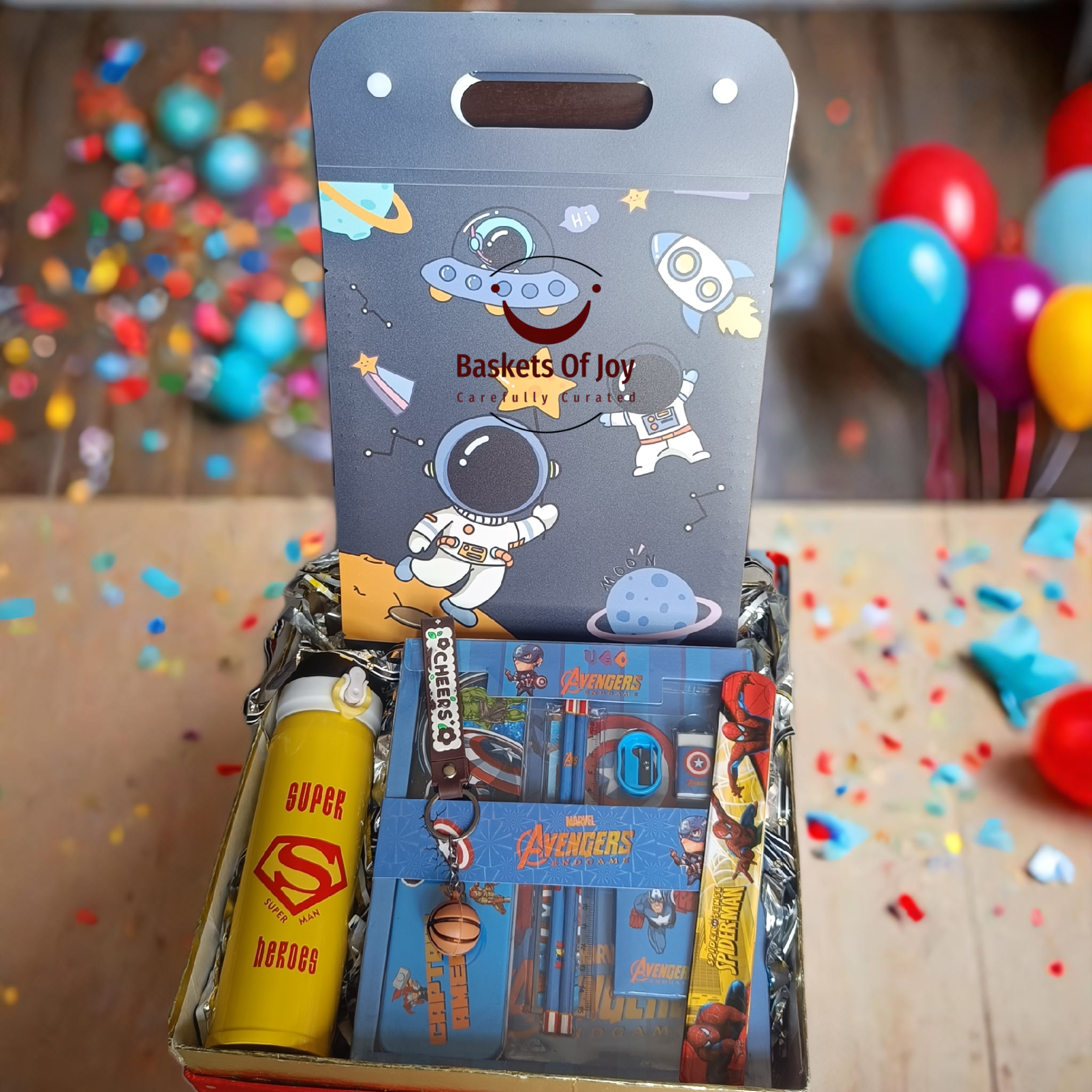 Avengers gift basket for kids