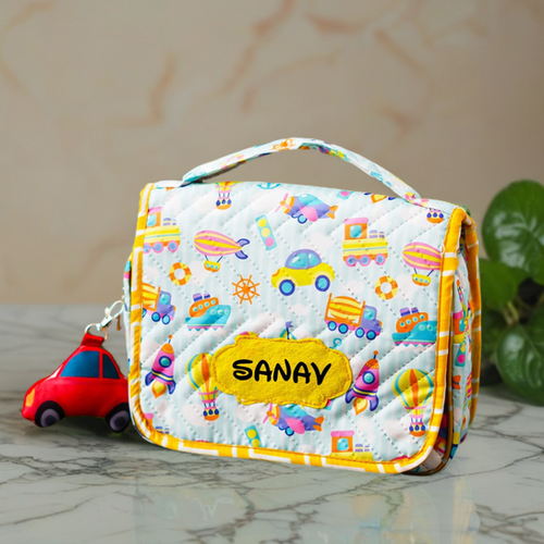 Personalised organiser sling bag with cute character keychai