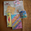Thumbnail: Personalized stationery gift set: colorful pencils, notepad, and pencil case; Baskets Of Joy