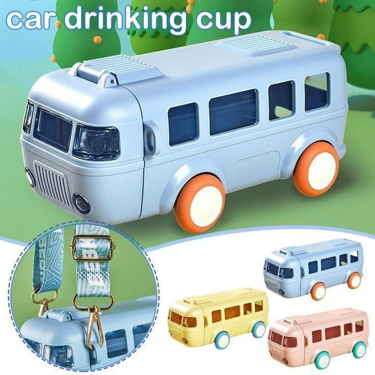 Thumbnail: Cute bus-shaped car drinking cup with strap