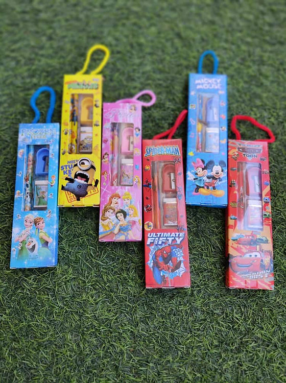 Kids budget birthday return gift set (12 stationery sets