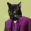 Thumbnail: Mac Meow Black  - Giclée. FINE ART PRINT
