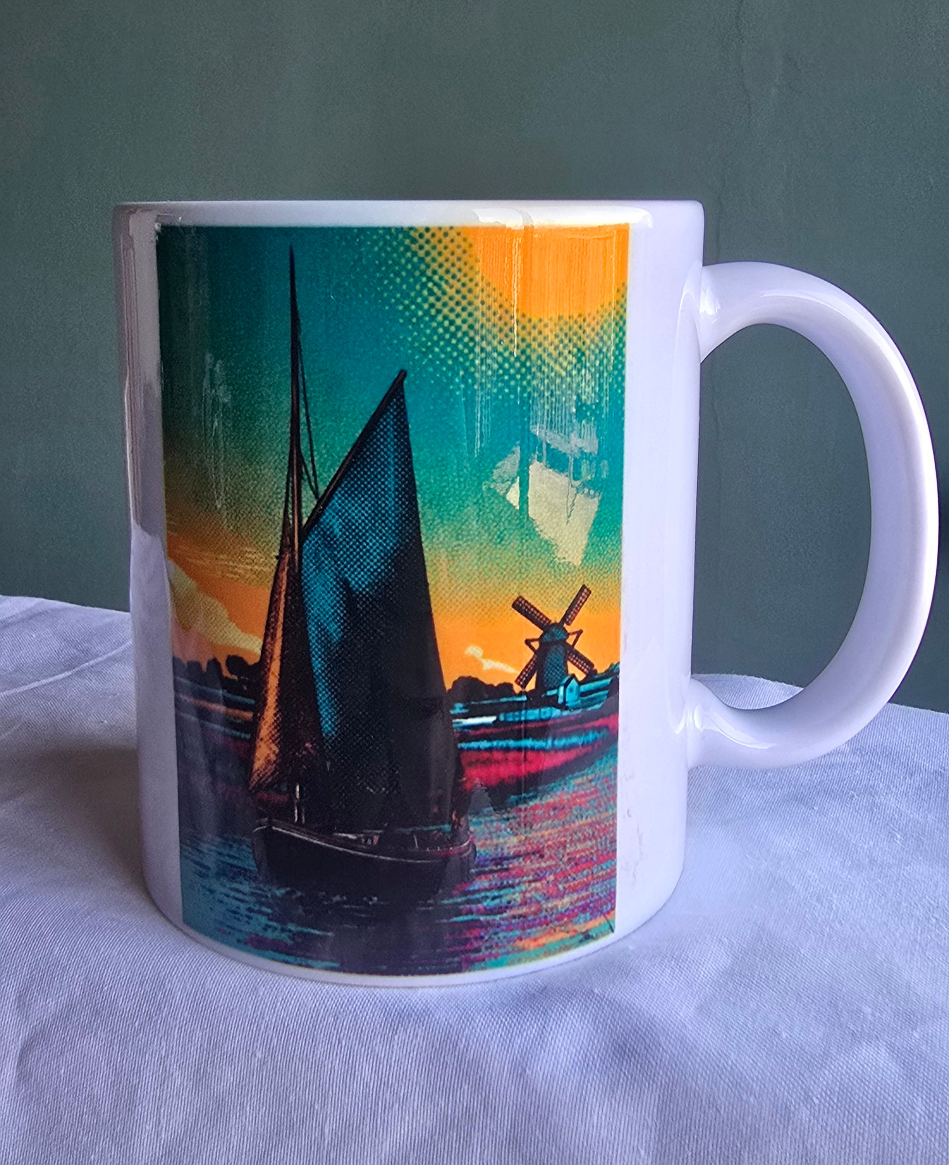 Norfolk Broads Inspired Mug Sailing Boat