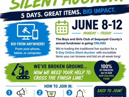 Boys and Girls Club of Sequoyah County Launching Online Silent Auction to Support New Facility