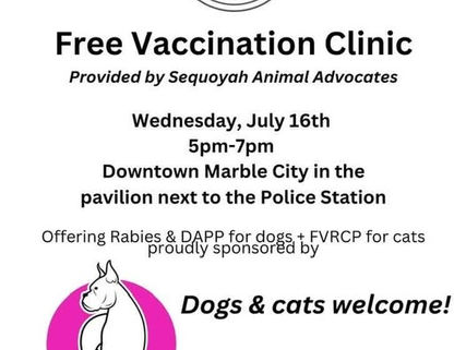 Pet Vaccination Clinic Coming to Marble City