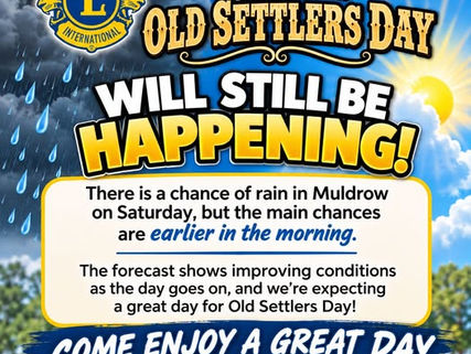 45th Annual Old Settlers Day Set for October 3 in Muldrow