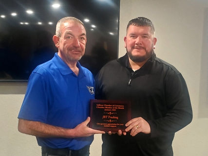JRT Trucking recognized as Chamber Member of the Month