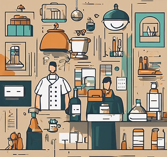 A simple background focused on hospitality service.jpg