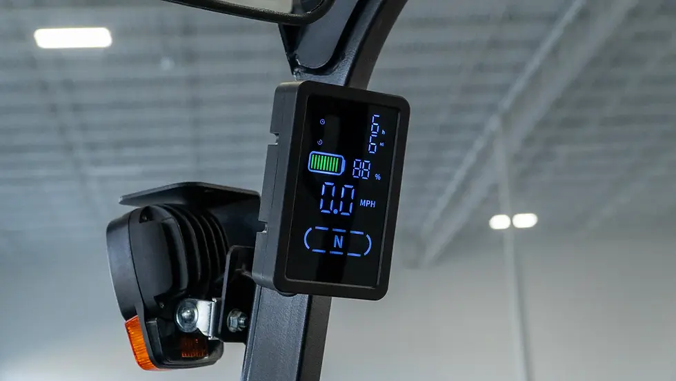 Thumbnail: Close up of HUD on a Big Joe LCE50 Ranger Electric Forklift
