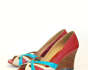 Multicolored Wedge Shoes