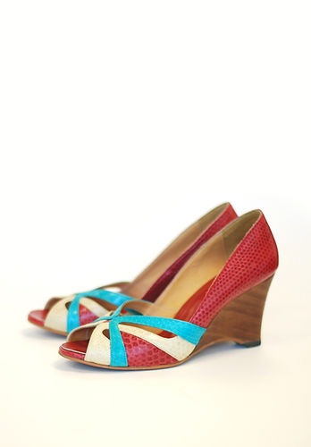 Multicolored Wedge Shoes