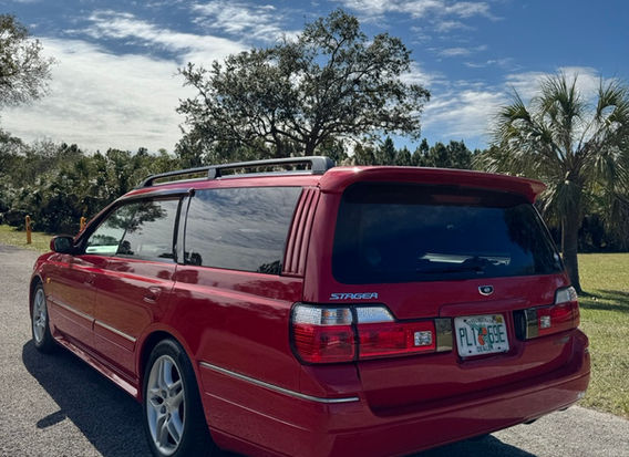 Rear view 1998 Nissan Stagea 25t RS Four V Series 2 ATTESA AWD Active Red