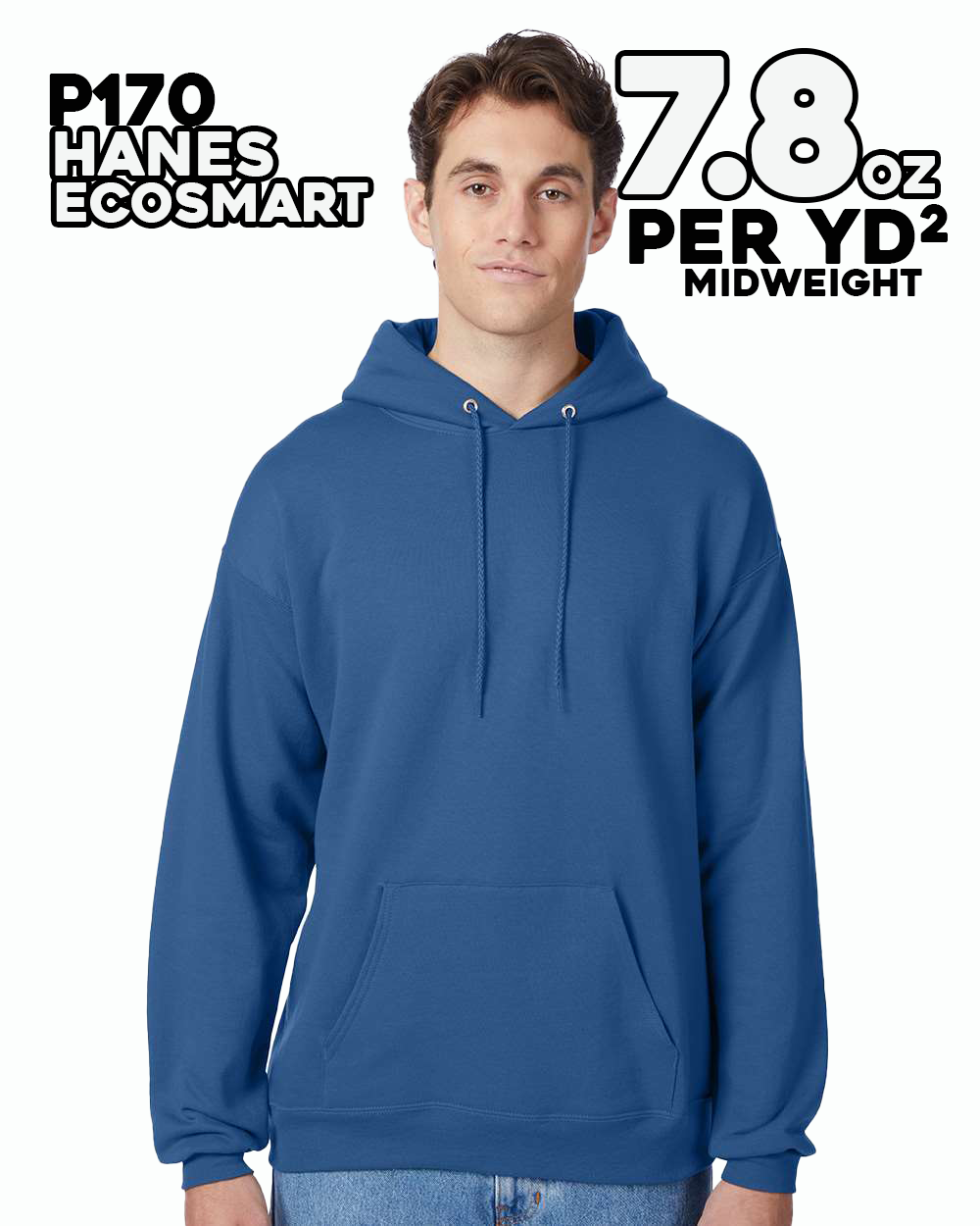 P170 - Hanes - Ecosmart® Hooded Sweatshirt