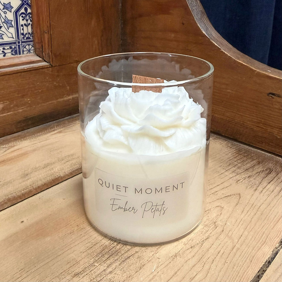 Ember Petals scented candle from A Quiet Moment ritual gift set