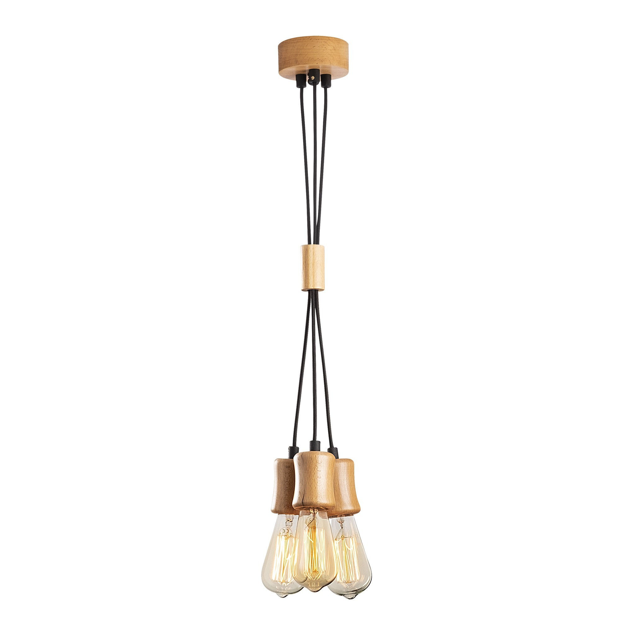 Suspension LED 'Trugny'77' Noir 3 xE27