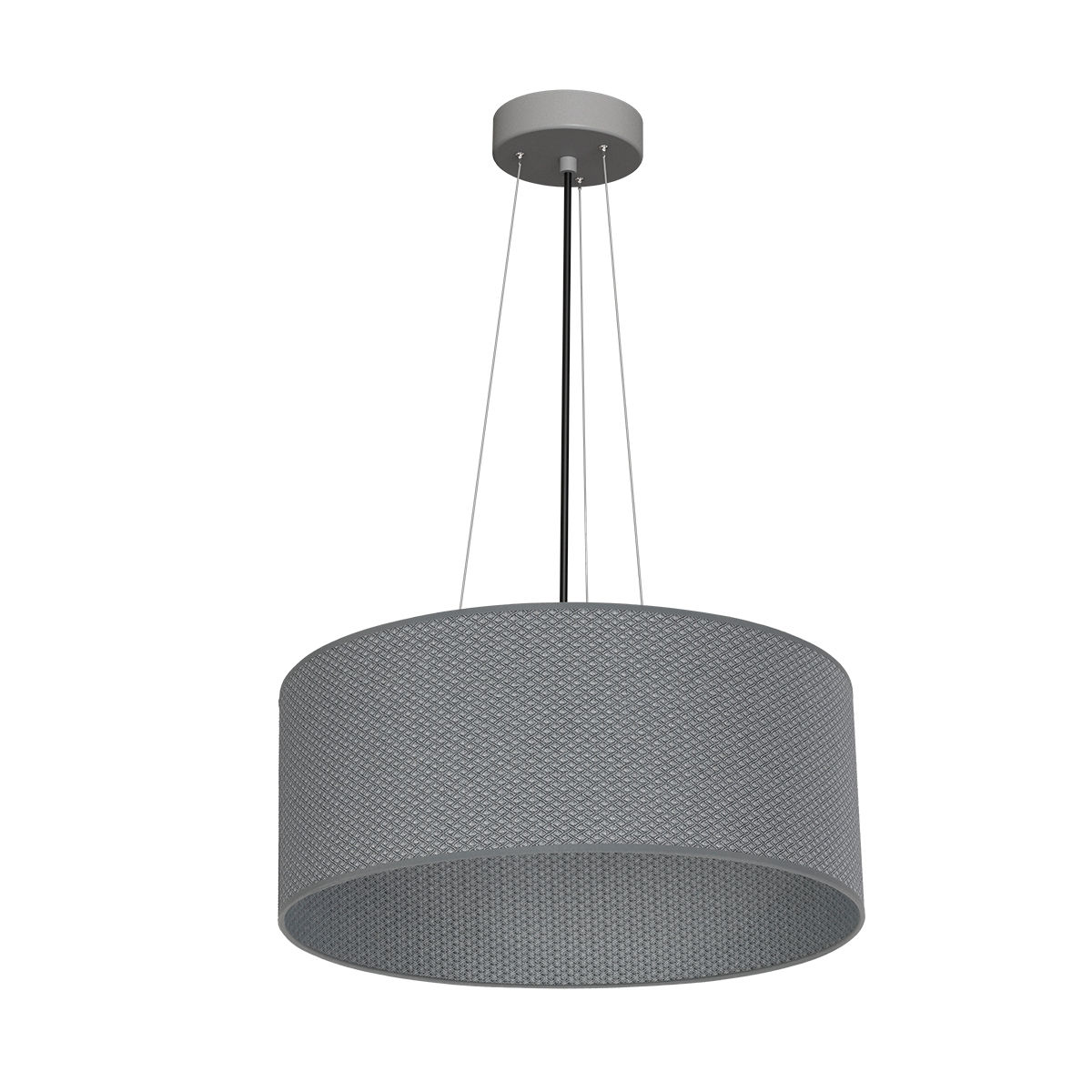 Suspension LED 'LeCatelier' 3 xE27 Textile + Métal Sans Ampoule