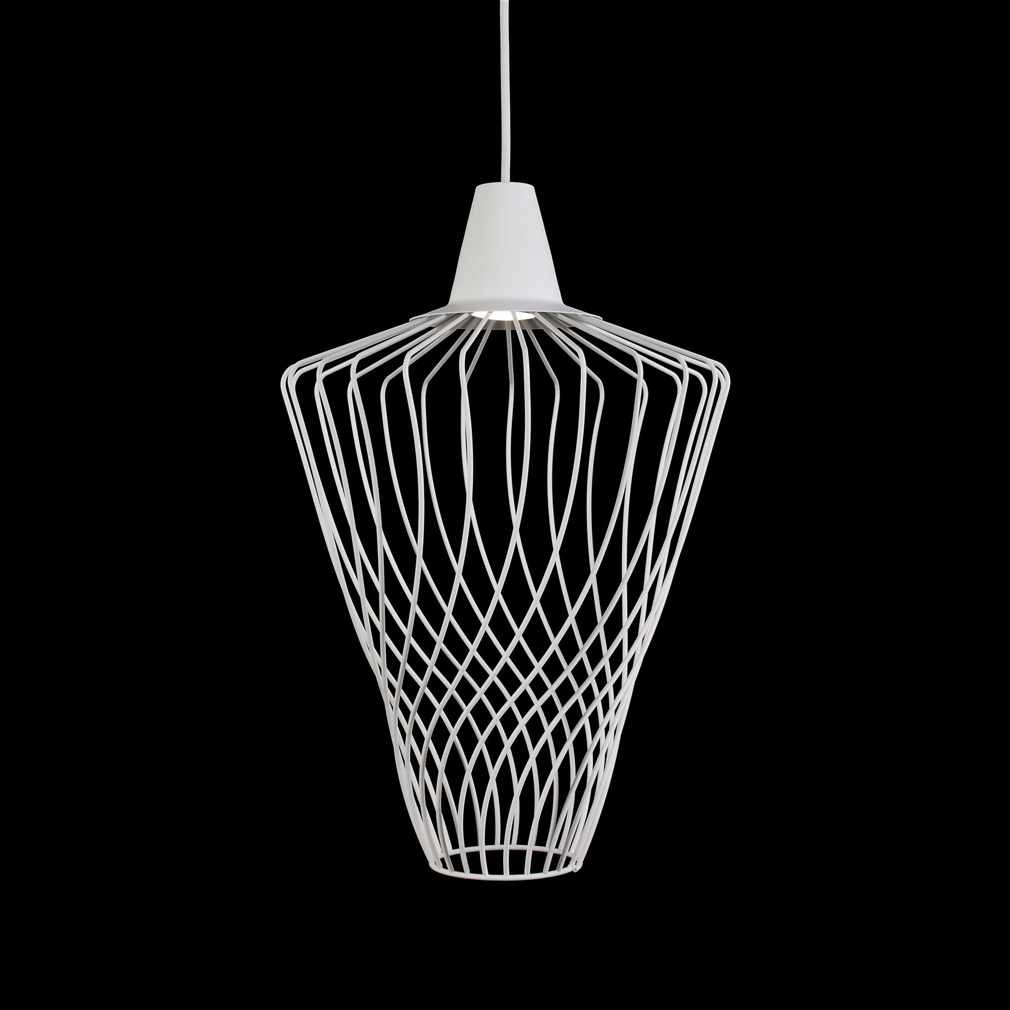 Suspension LED 'Louvigny' Blanc 1 xE27