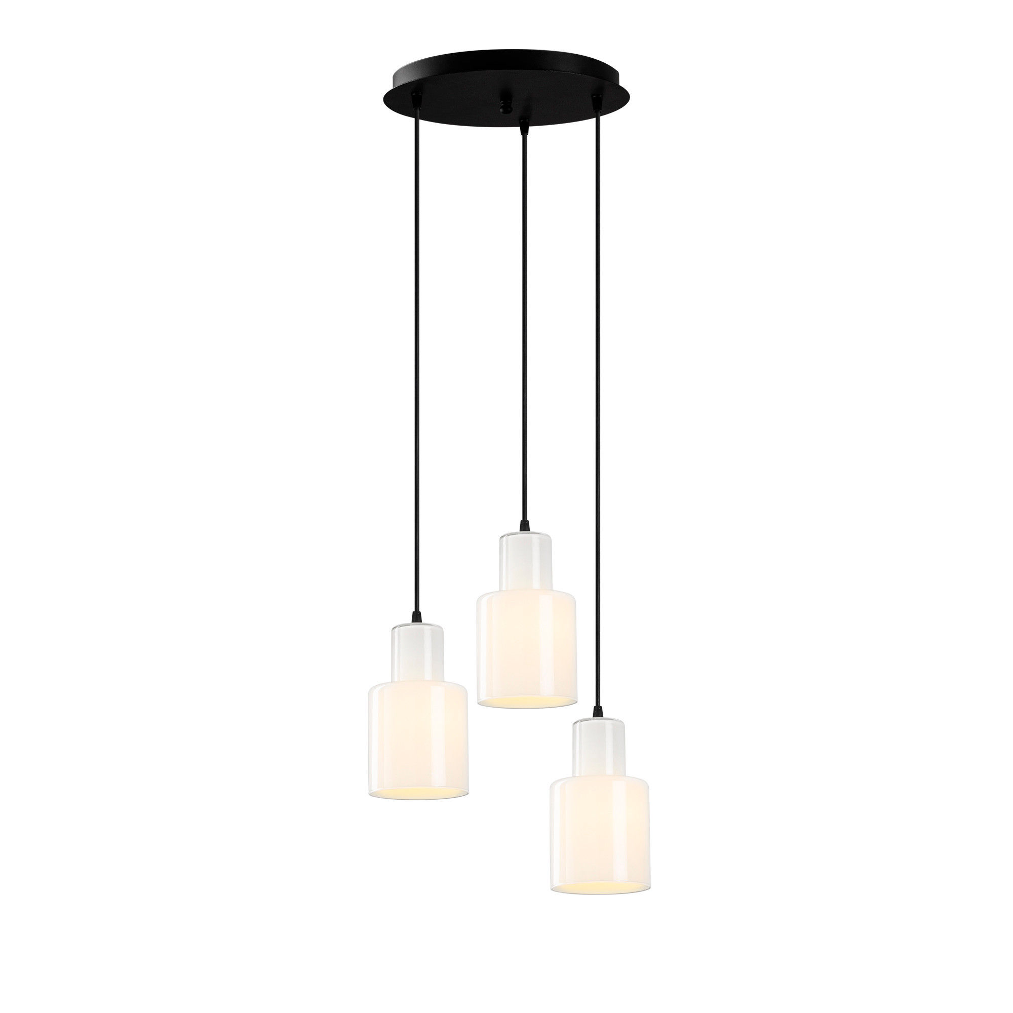 Suspension LED 'Serques 02' Noir/Blanc Neutre 1 x E27