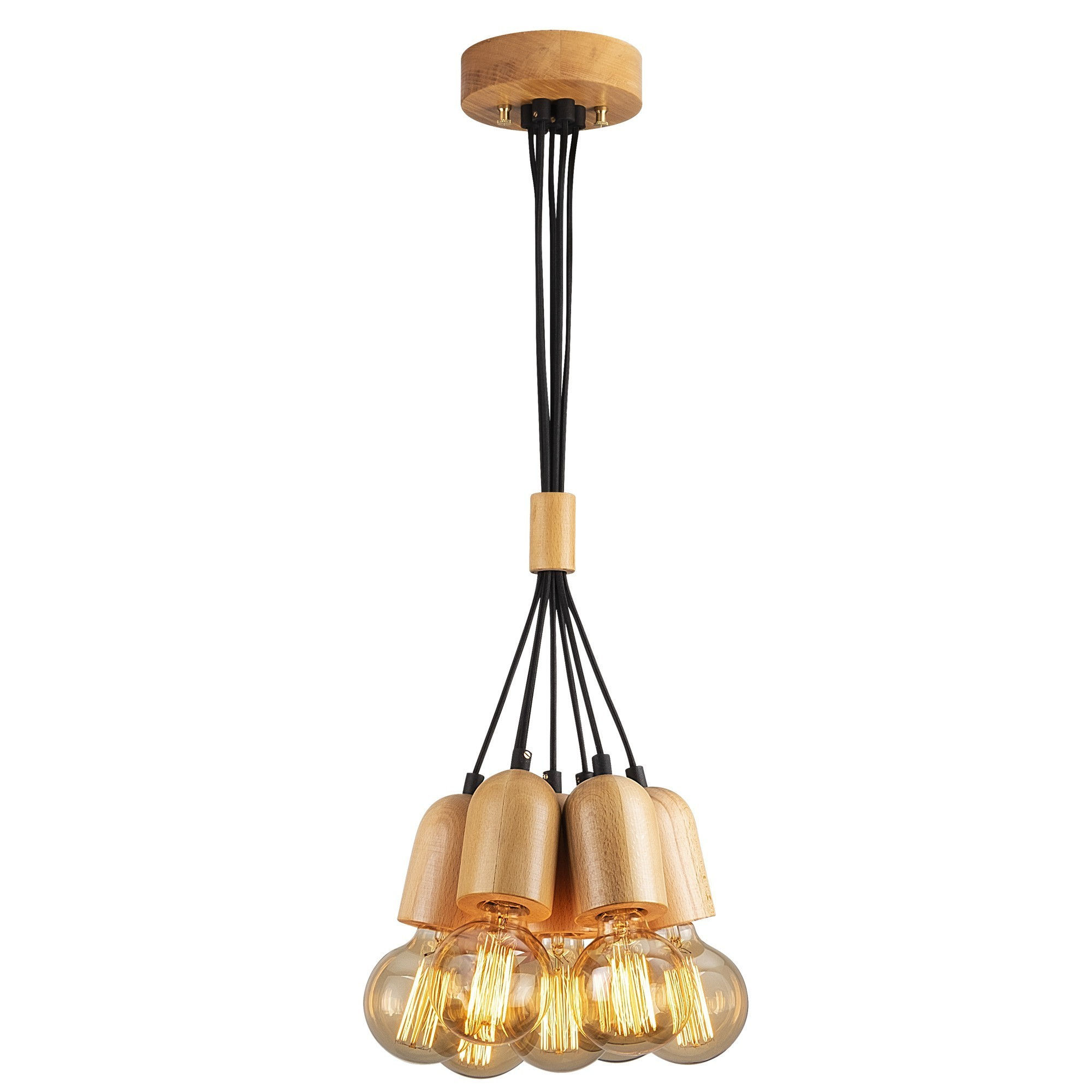 Suspension LED 'Uncey-le-Franc'26' Noir 7 xE27