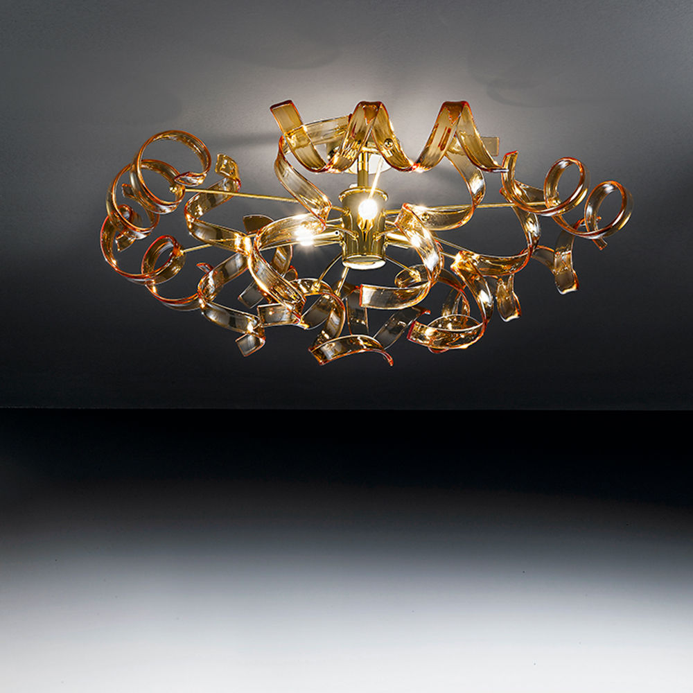 Plafonnier LED 'Sommelans' 12 Verre 3x G9 Sans Ampoule