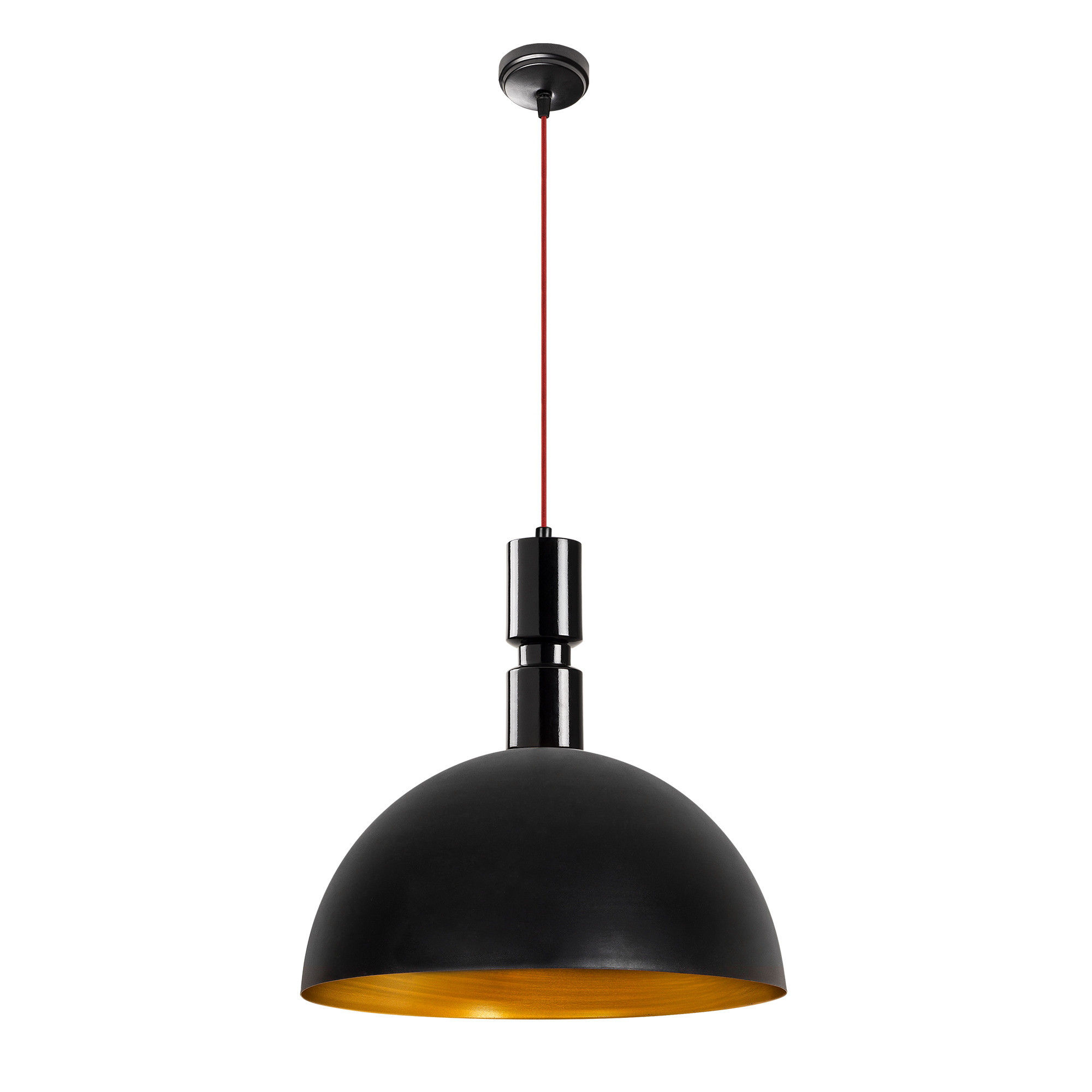 Suspension LED 'Portel 05' Noir/Rouge 1 x E27