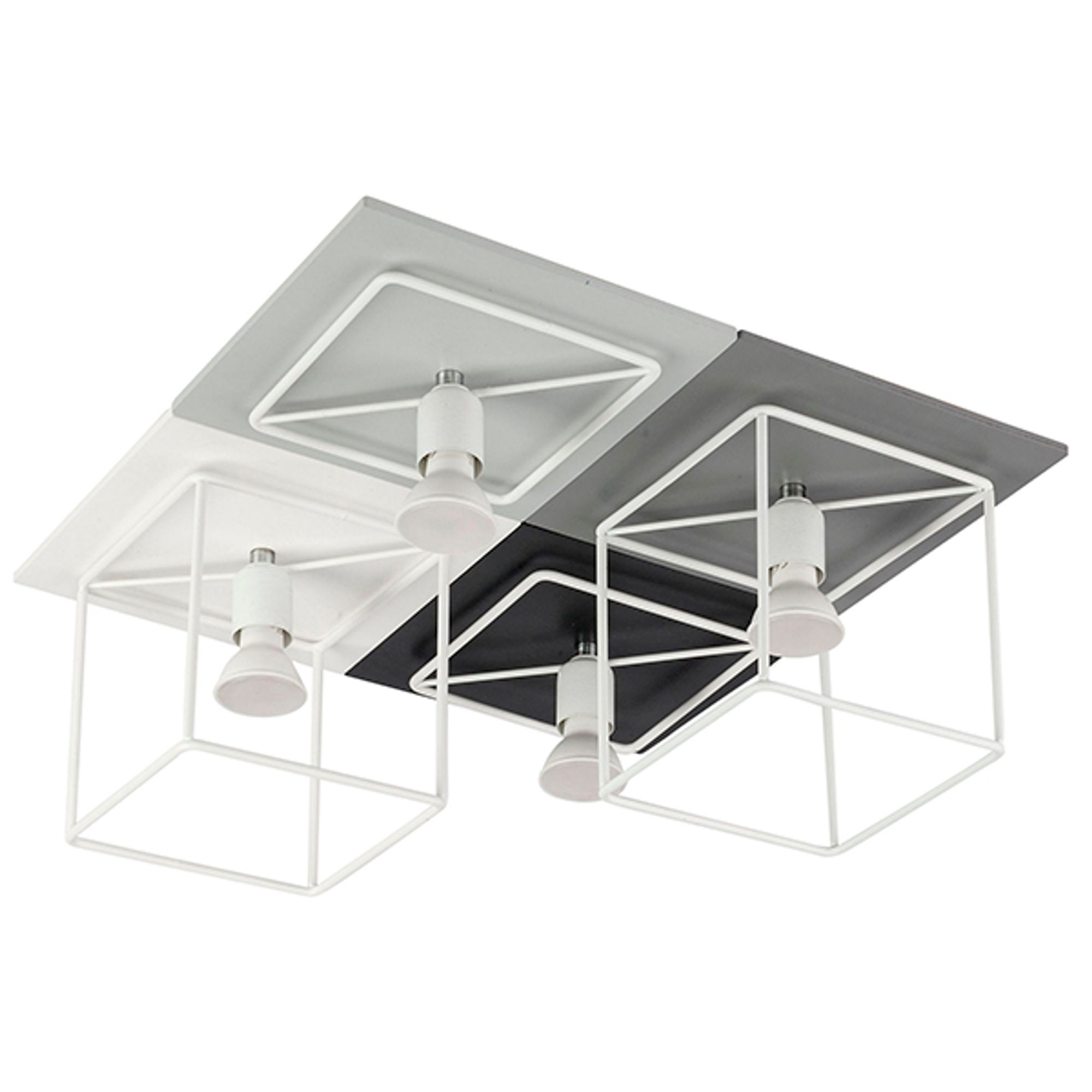 Plafonnier LED 'Rébénacq' 4 xGU10 Sans Ampoule