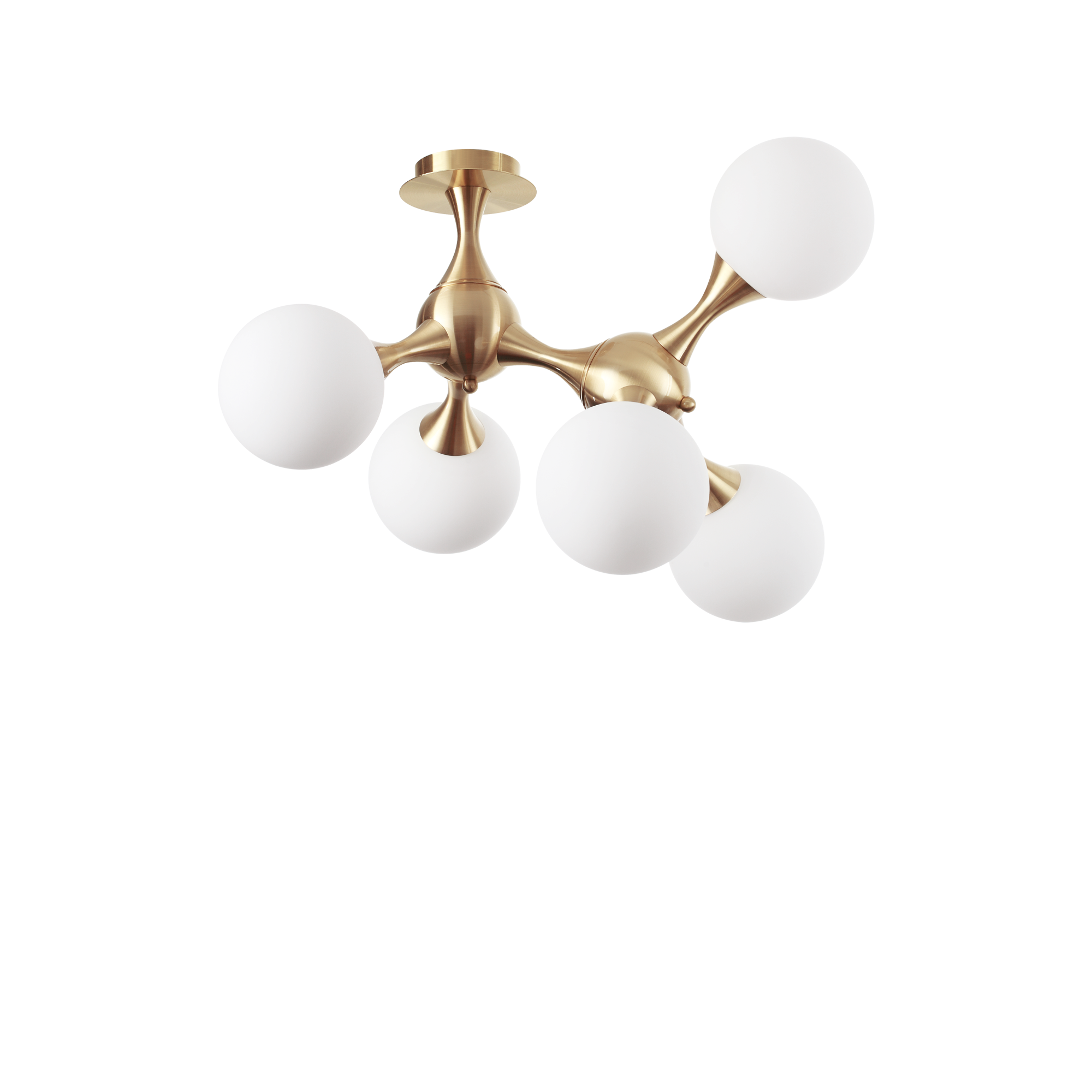 Plafonnier LED 'Drambon' Laiton 5 xE14 Sans Ampoule