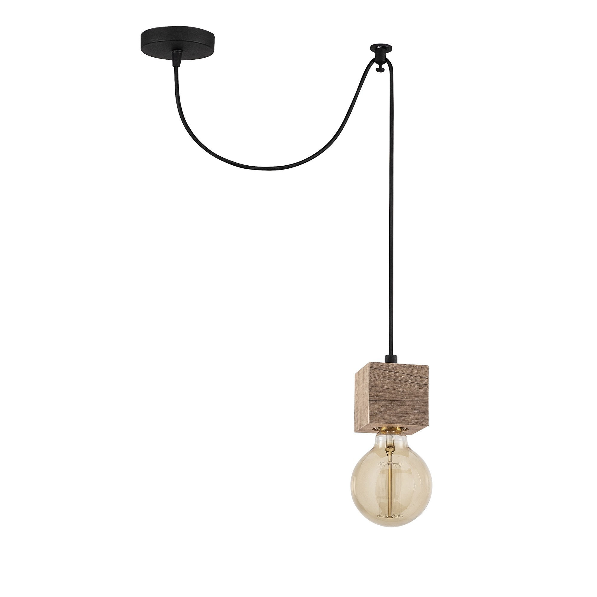 Suspension LED 'Villebichot'34' Noir 1 xE27