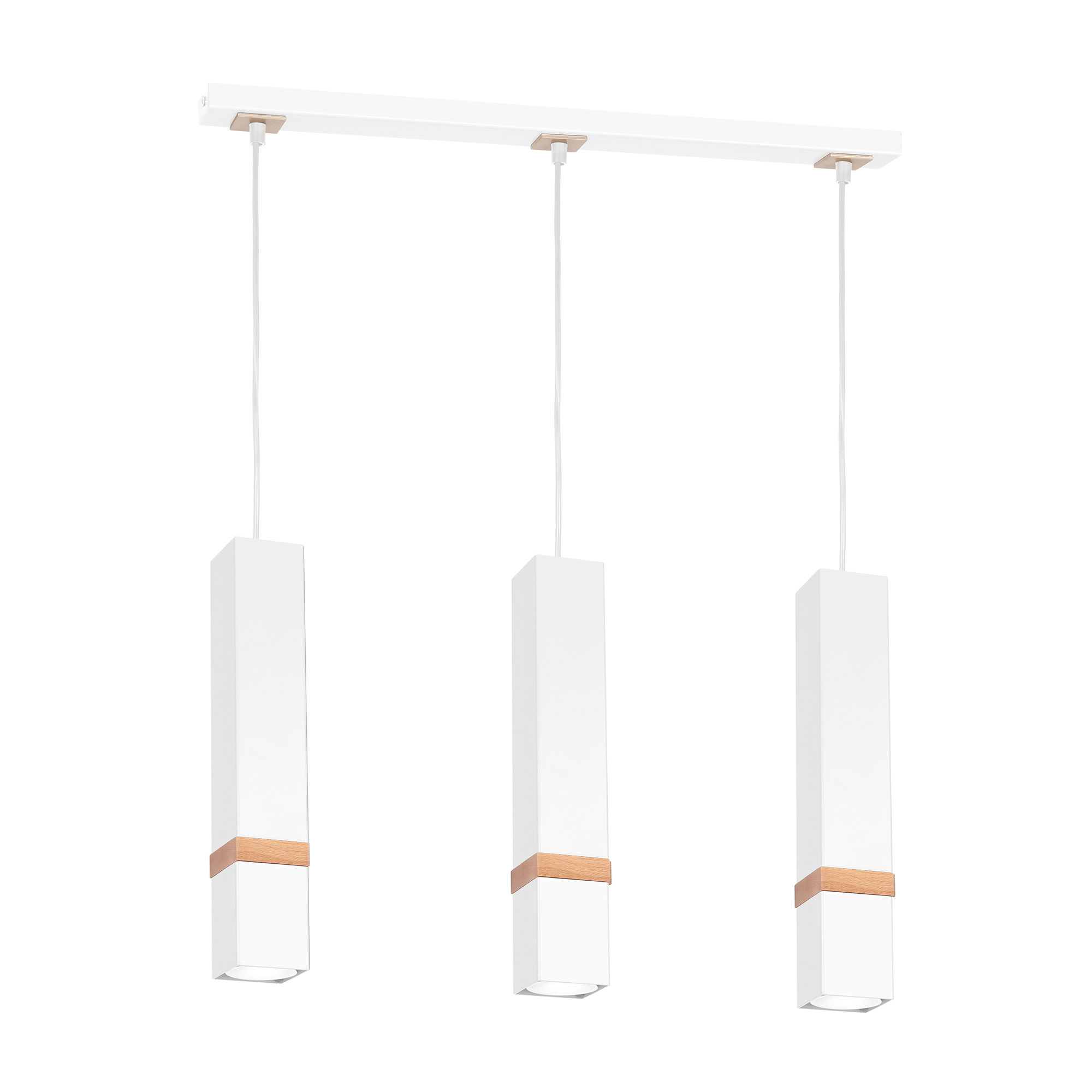 Suspension LED 'Boschervilla' 3 xGU10 Métal + Bois Sans Ampoule