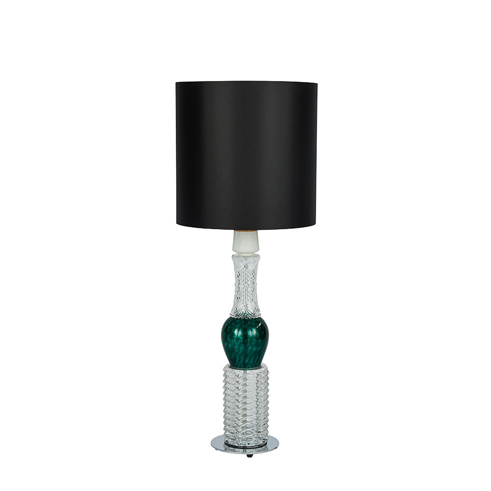 Lampe De Table 'Damigny' Abat Jour Velours/interieur Or E27