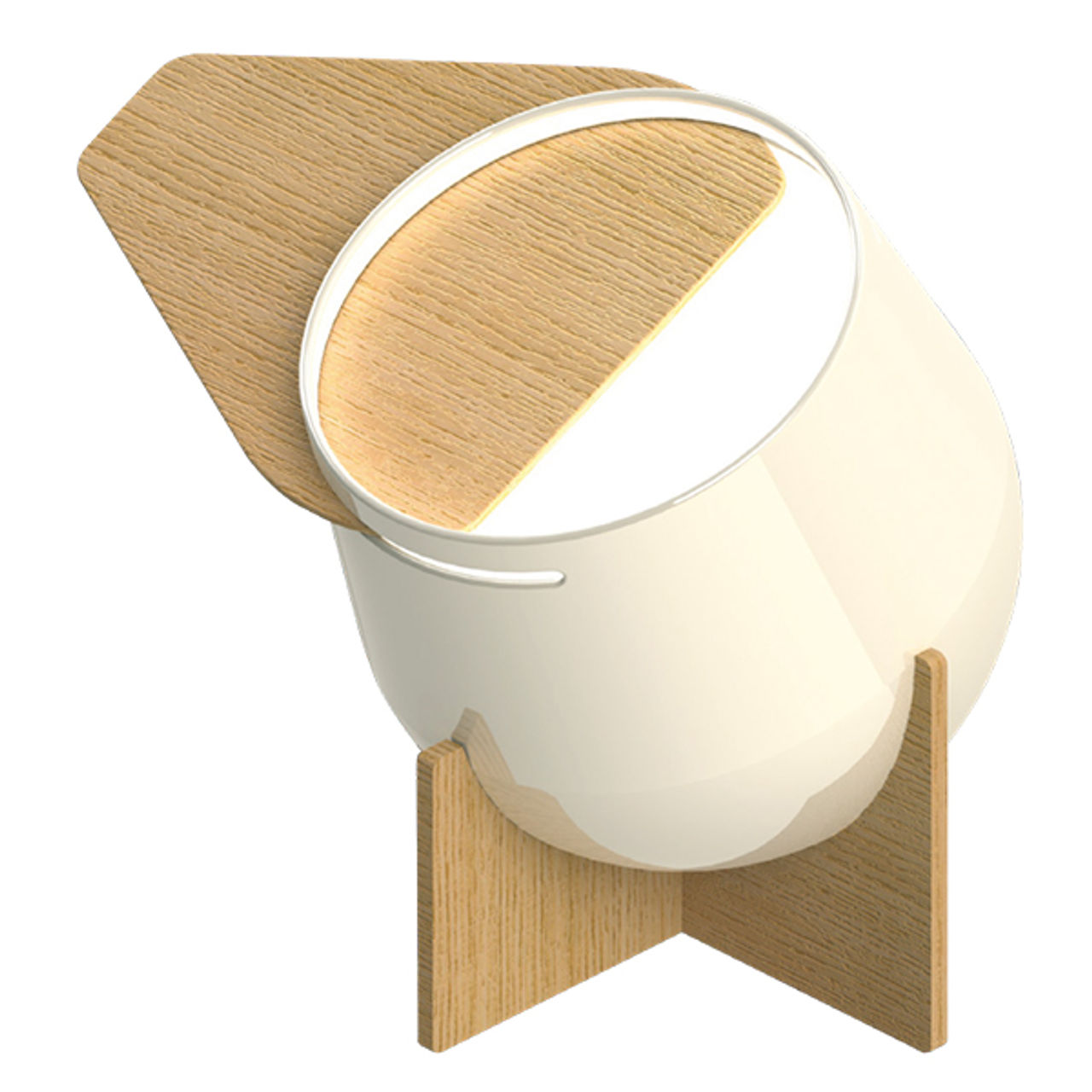 Lampe De Table 'Galié' Blanc Laqué Neutre E27