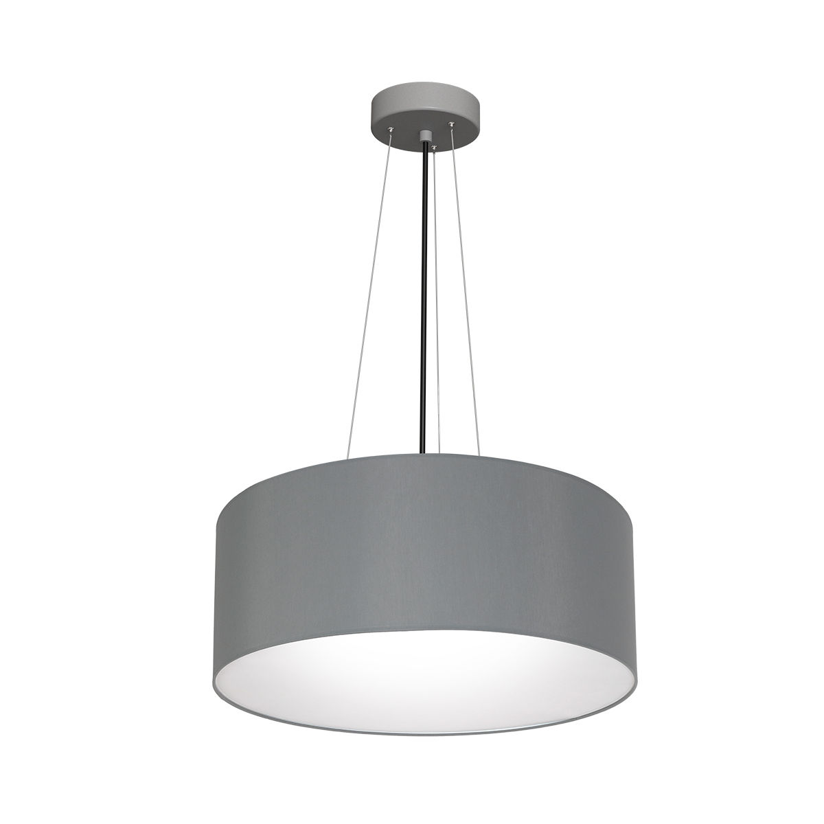 Suspension LED 'Imbleville' 3 xE27 Textile + Métal Sans Ampoule