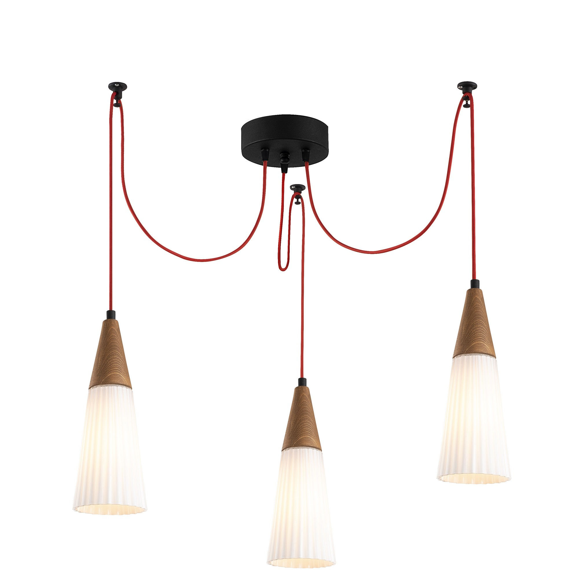 Suspension LED 'Turcey'905' Noir 3 xE27