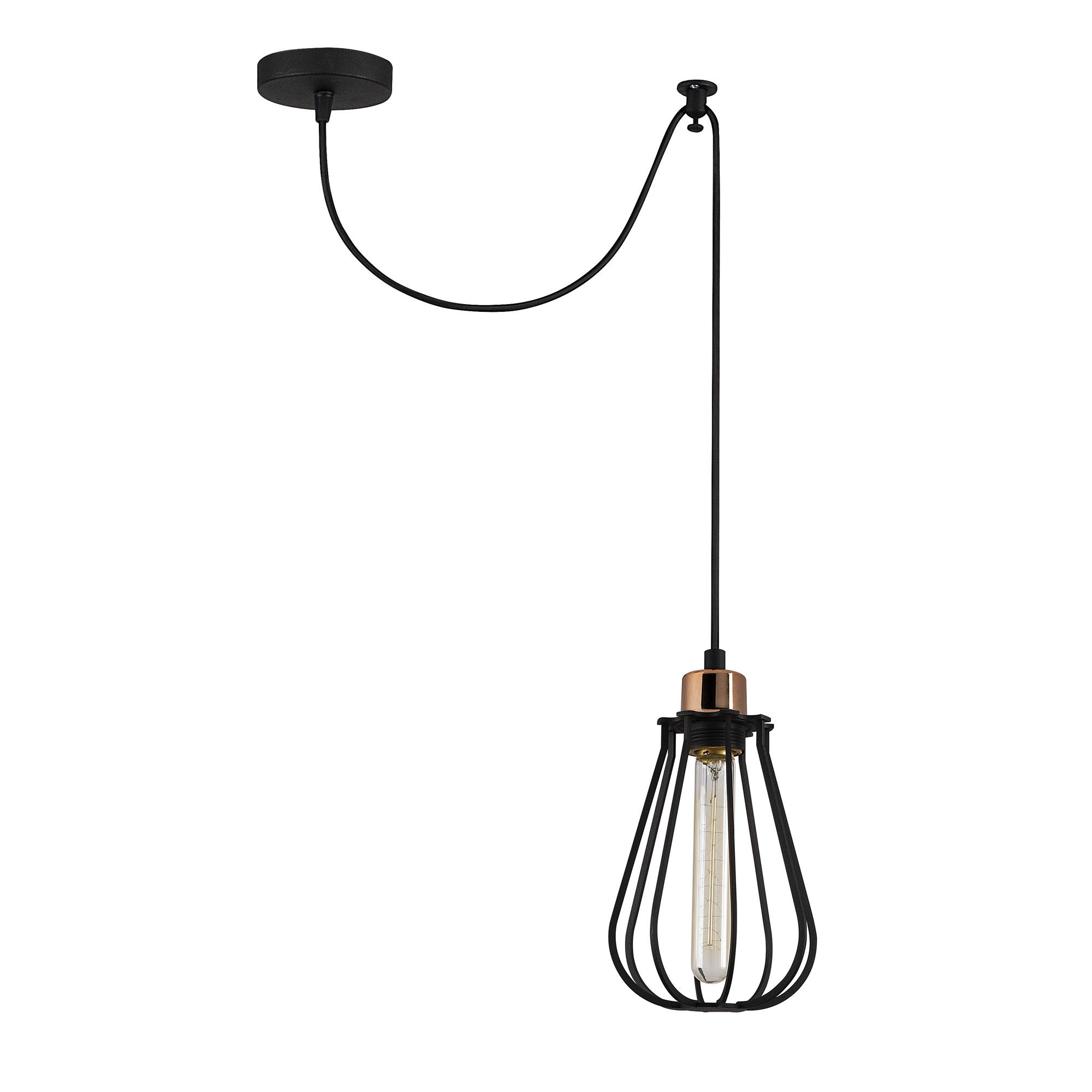 Suspension LED 'Cazaunous' Noir 1 x E27