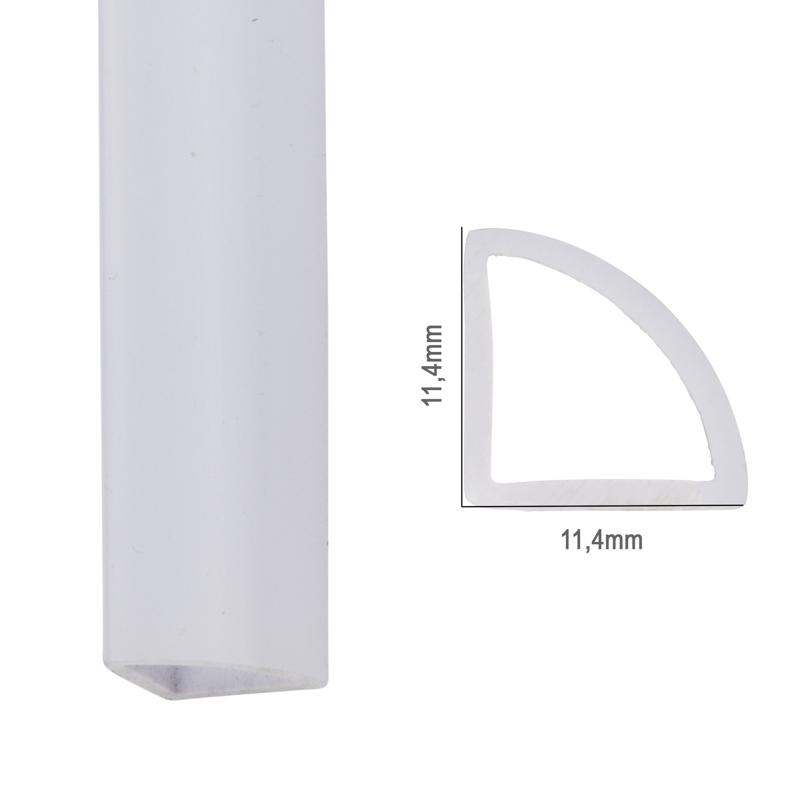 Profilé Polycarbonate 'Carnoy-Mametz' Pour Ruban LED Diffuseur Opaque x 2M IP68