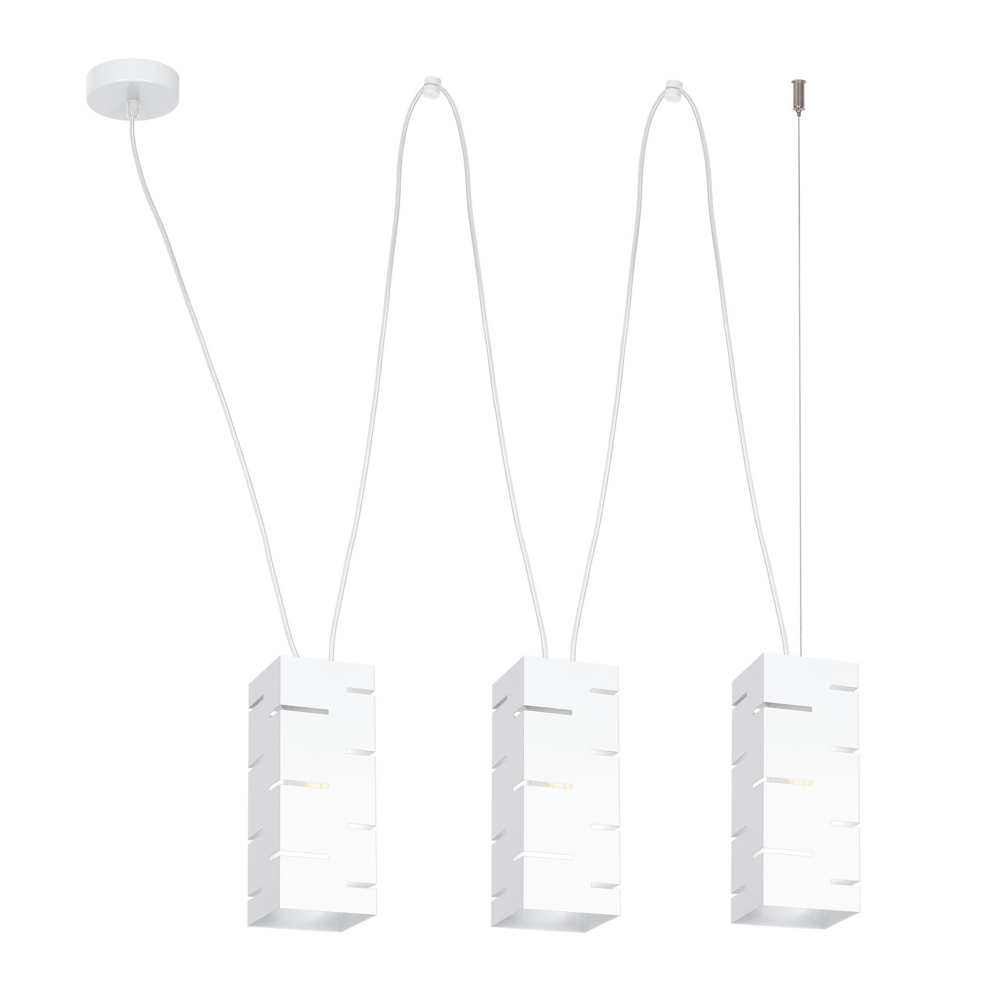 Suspension LED 'Sasseville' 3 xE27 Métal Sans Ampoule