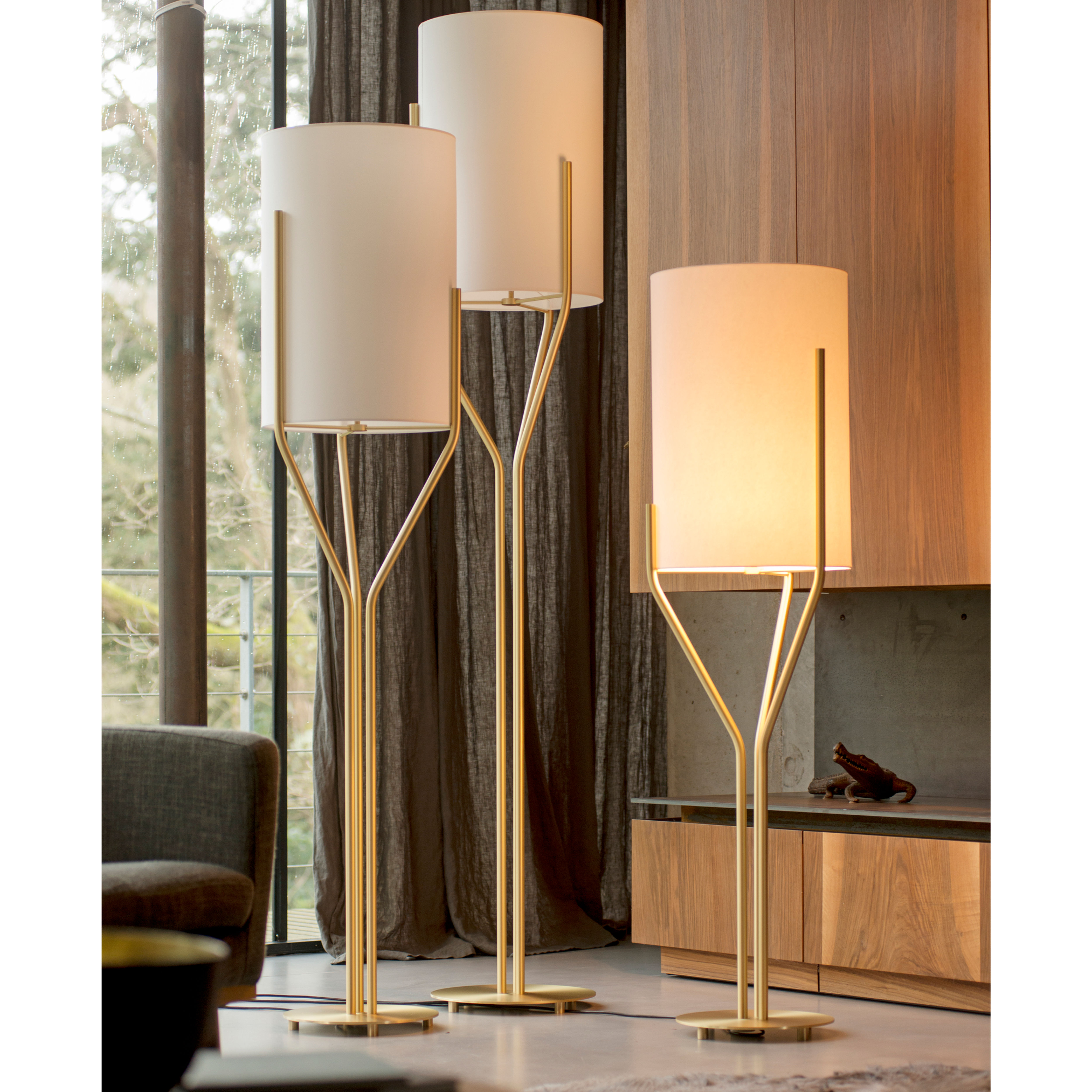 Lampadaire LED 'Sallenelles' S Satin 1 xE27