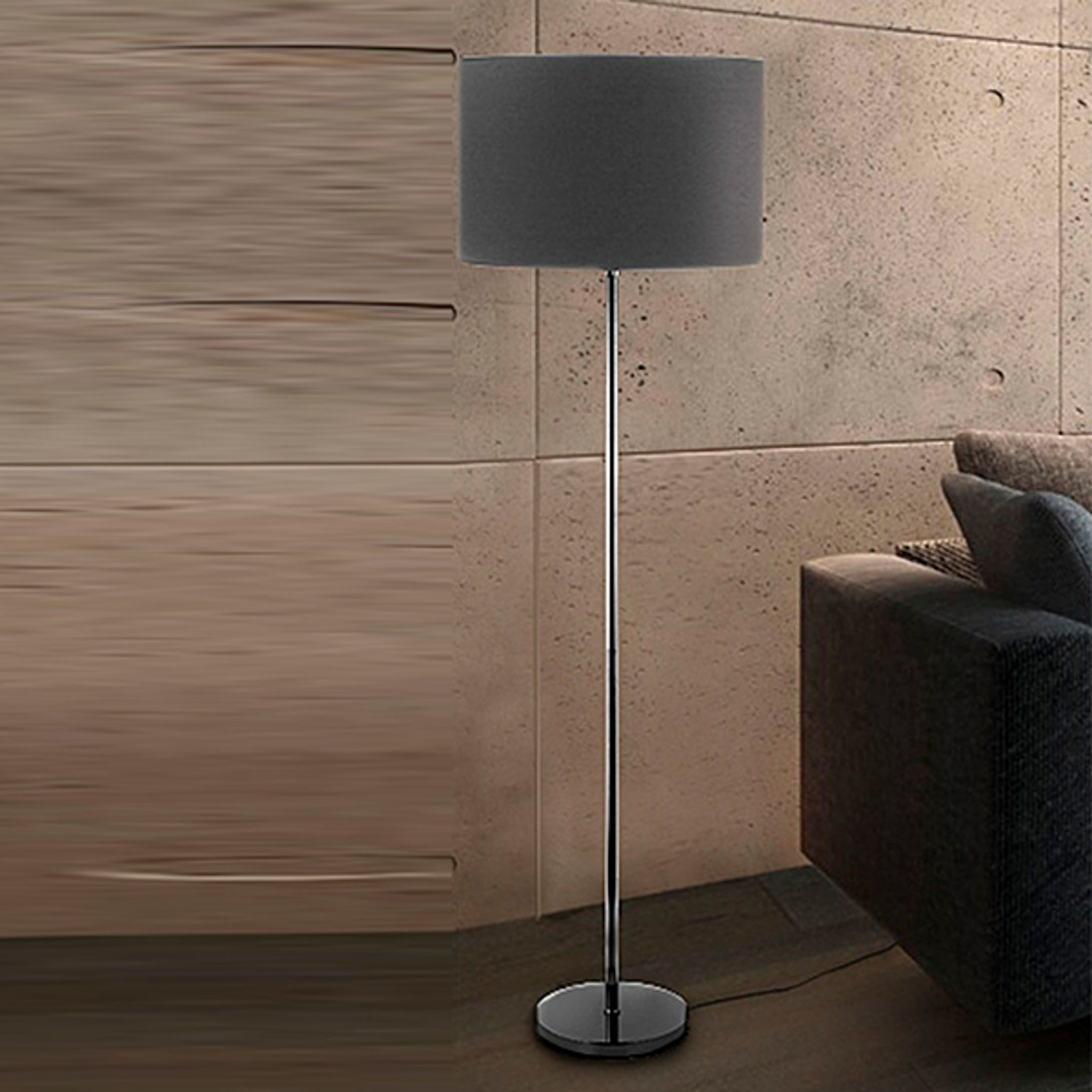 Lampadaire LED 'Vimy' Gris 1 xE27