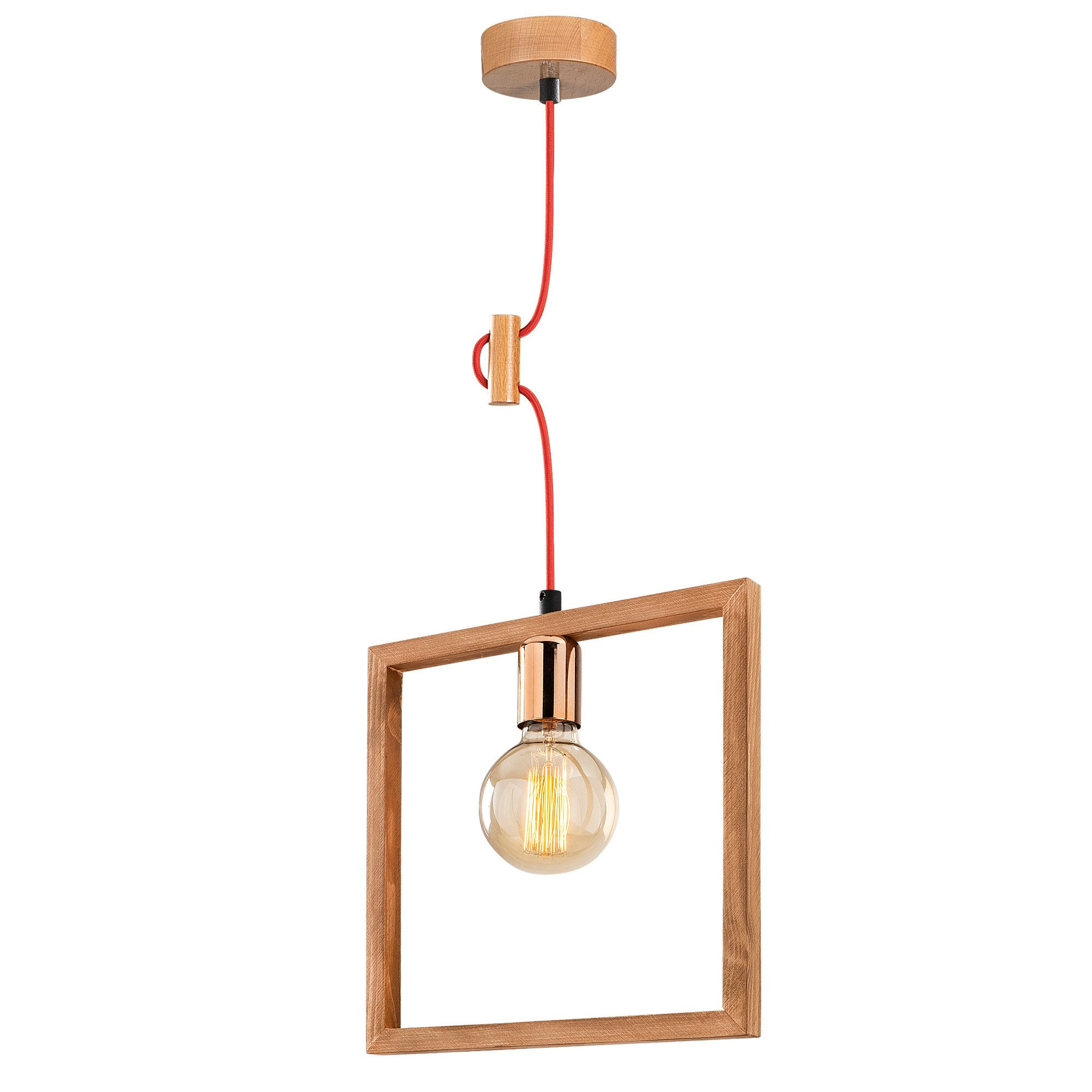 Suspension LED 'Villebichot'62'Cuivre 1 xE27