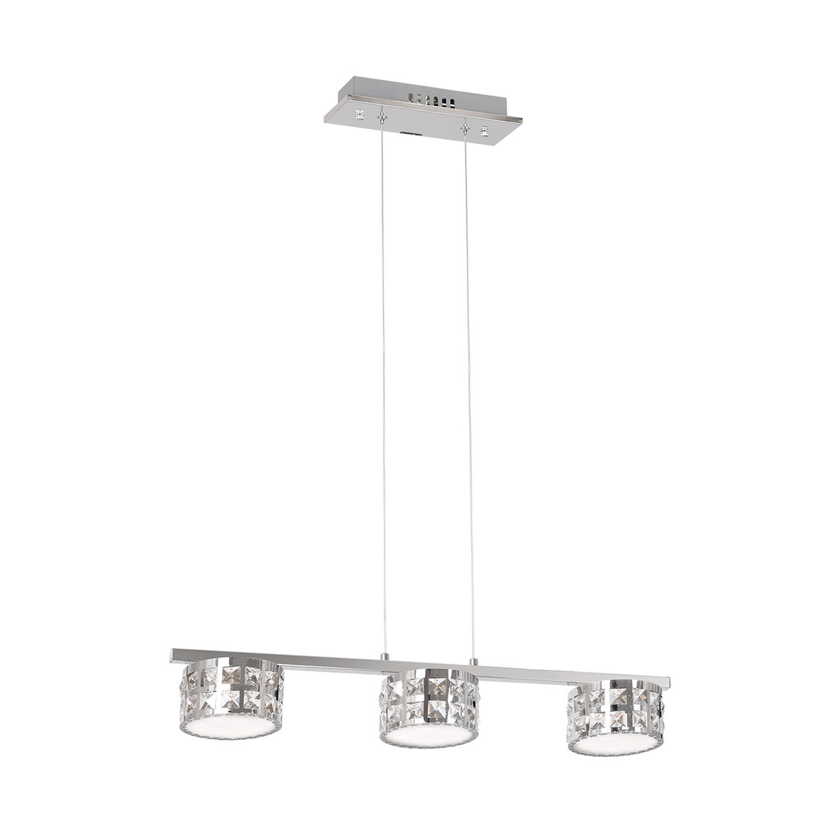 Suspension LED 'Larré' 15W 1050Lm Métal + Verre+ Acrylique