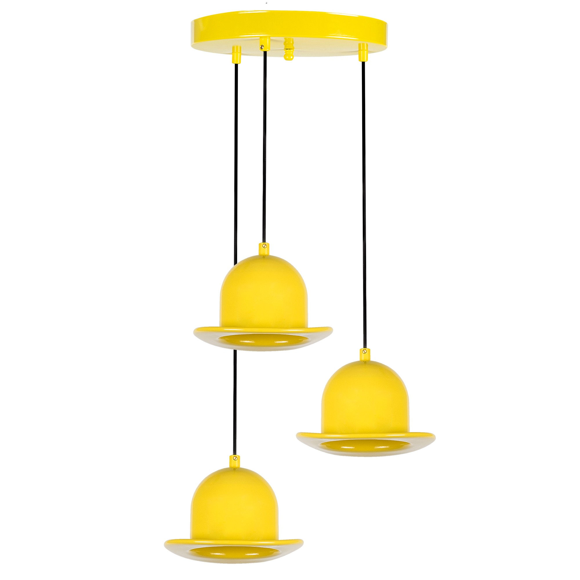Suspension LED 'Annay 338'Jaune 3 xE27